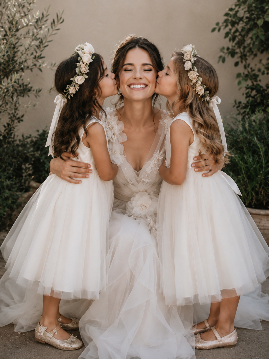 Vestido com rosas rosadas nas costas